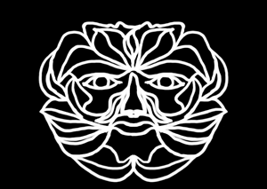 Green Man face mask